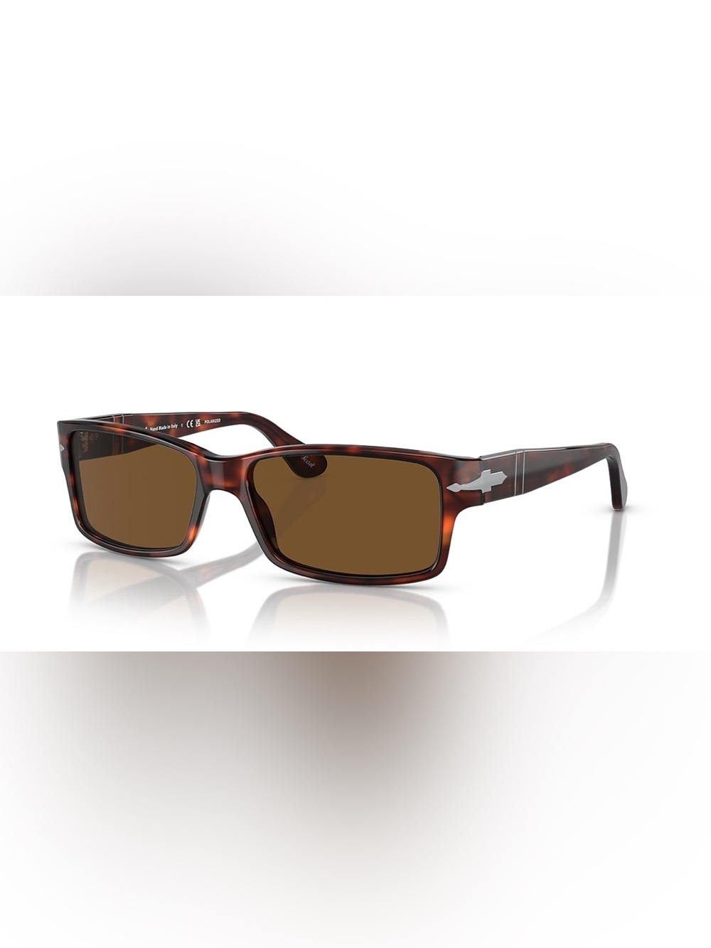 Persol Tortoiseshell Brown Rectangular Sunglasses